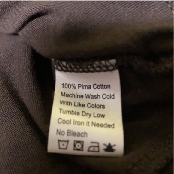 Lilla P Pima Cotton Wrap-Style V-Neck Top | Brown Long Sleeve | Size Small - Picture 10 of 10